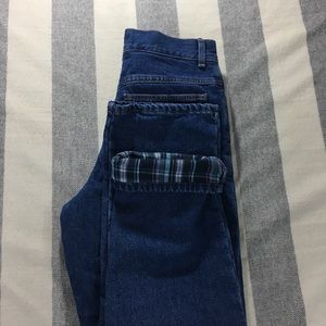 L.L. Bean Flannel Lined Jeans 8 Tall